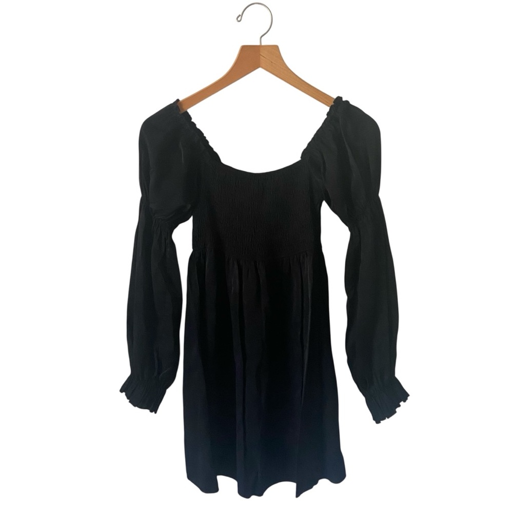SHEIN Black Formal Girl’s Puff Sleeve Elegant Dress Size L